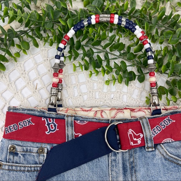 Boston Redsox Denim Y2K Mini Bag Vintage Early 2000s - Picture 3 of 6